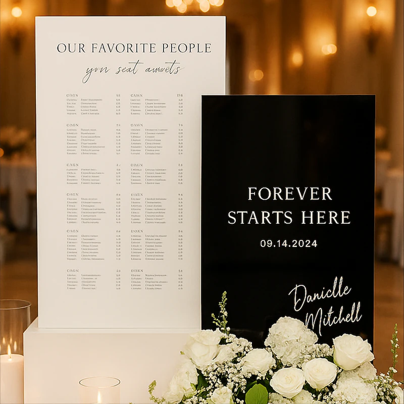 Double Acrylic Box Seating Chart — Miami rental in the Seating Charts collection by Be Extra Miami. — Miami wedding event rental.