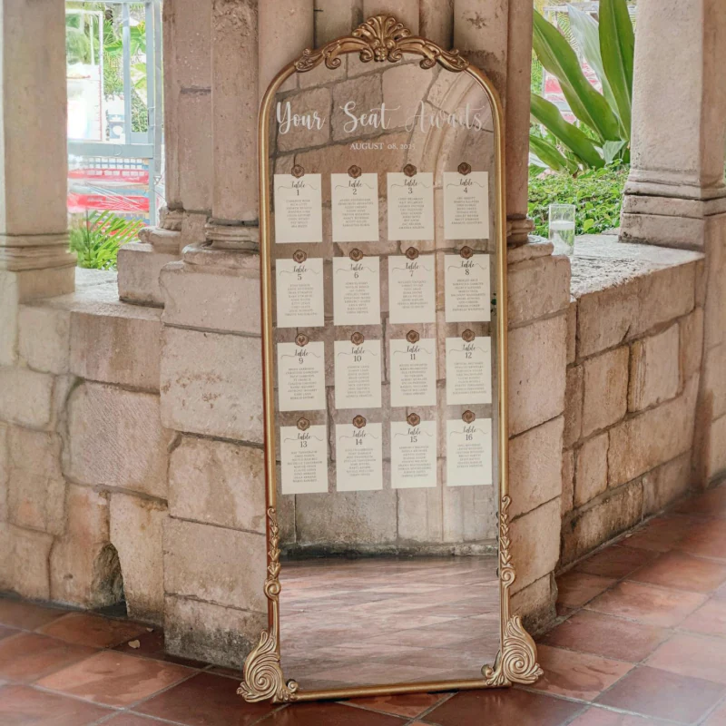 Vintage Mirror Seating Chart
