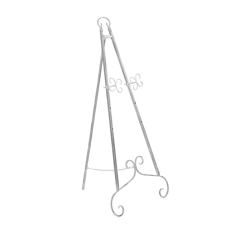 Silver Easel rental for a Miami wedding event, supporting a welcome sign, seating chart, or ceremony display by Be Extra Miami.