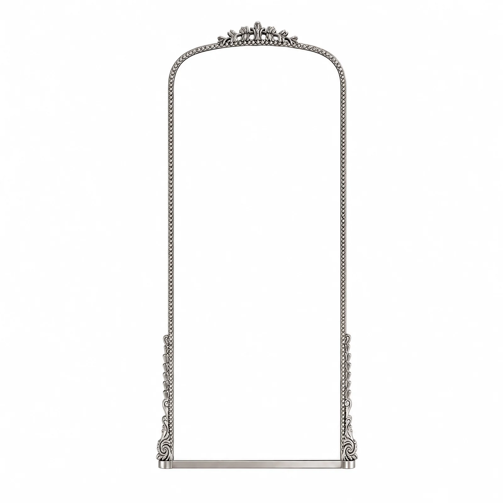 Silver Timeless Mirror — Miami wedding and event rental.